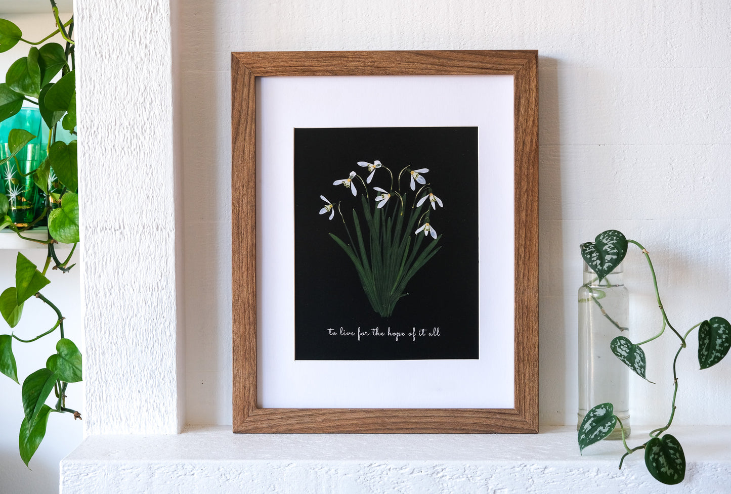 folklore 'august' Pressed Snowdrop Print | Taylor Swift Flower Print