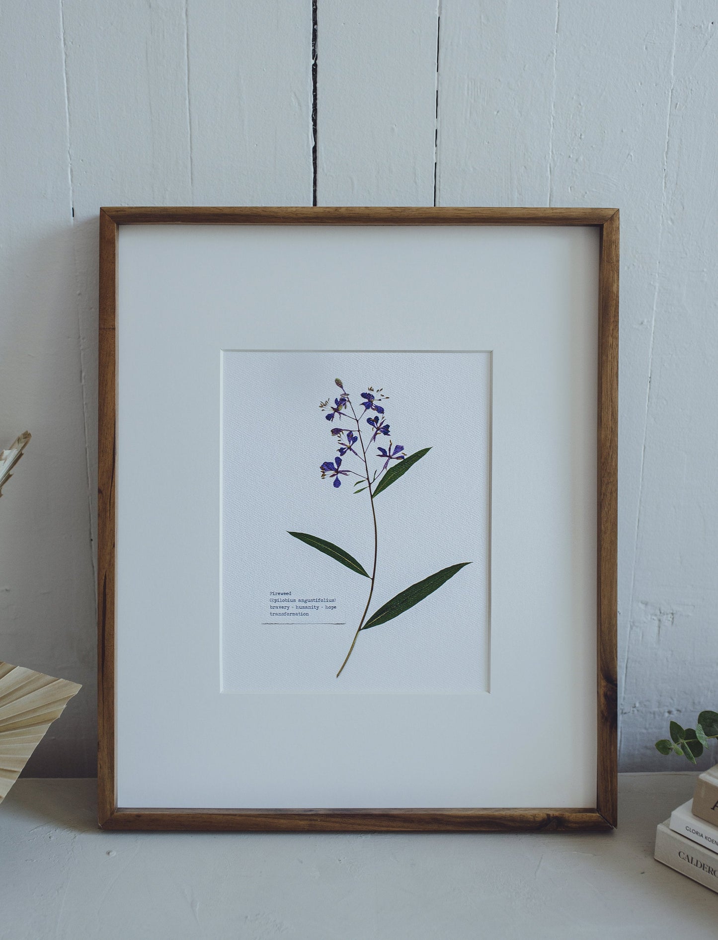 Fireweed Pressed Flower Print | 8 x 10