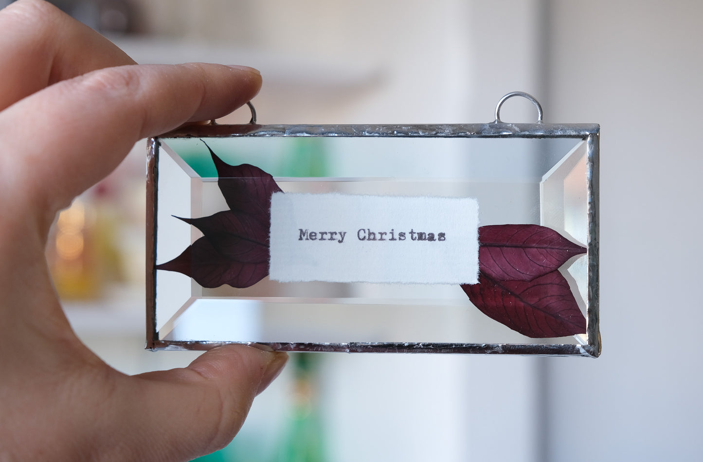 Holiday Pressed Poinsettia Ornament