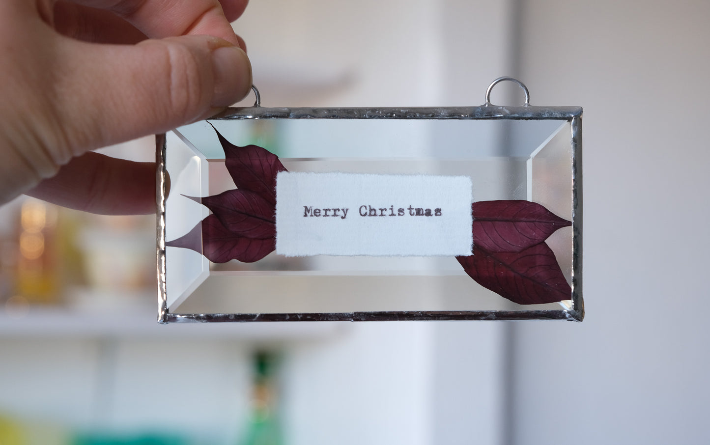 Holiday Pressed Poinsettia Ornament