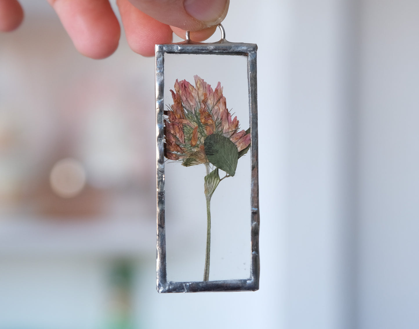 Clover Flower Stained Glass Ornament