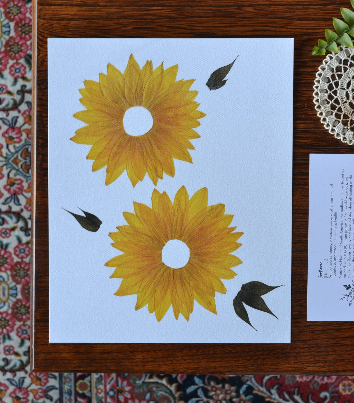 Pressed Sunflower Print | 8x10