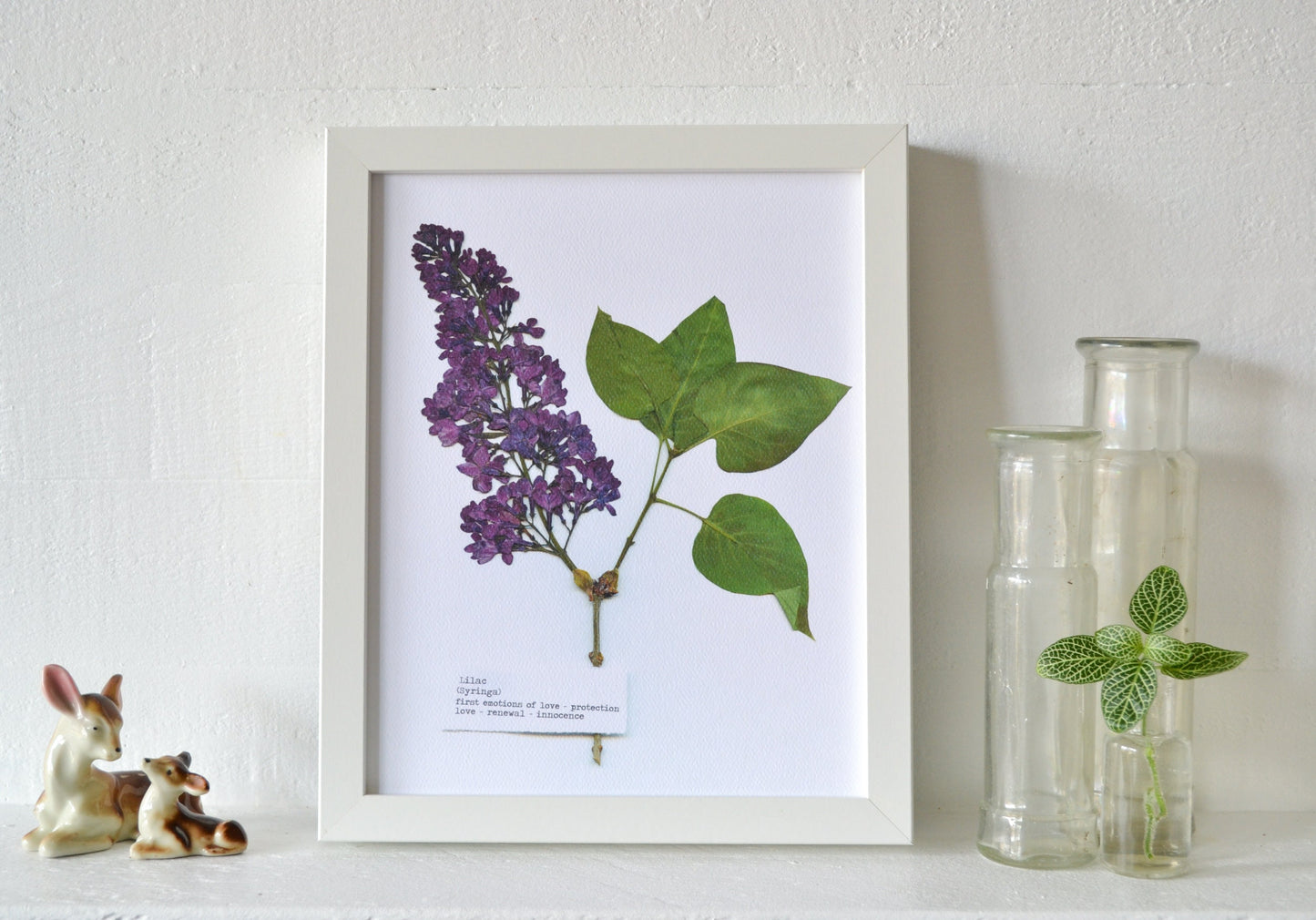 Pressed Purple Lilac Flower Print | 8x10