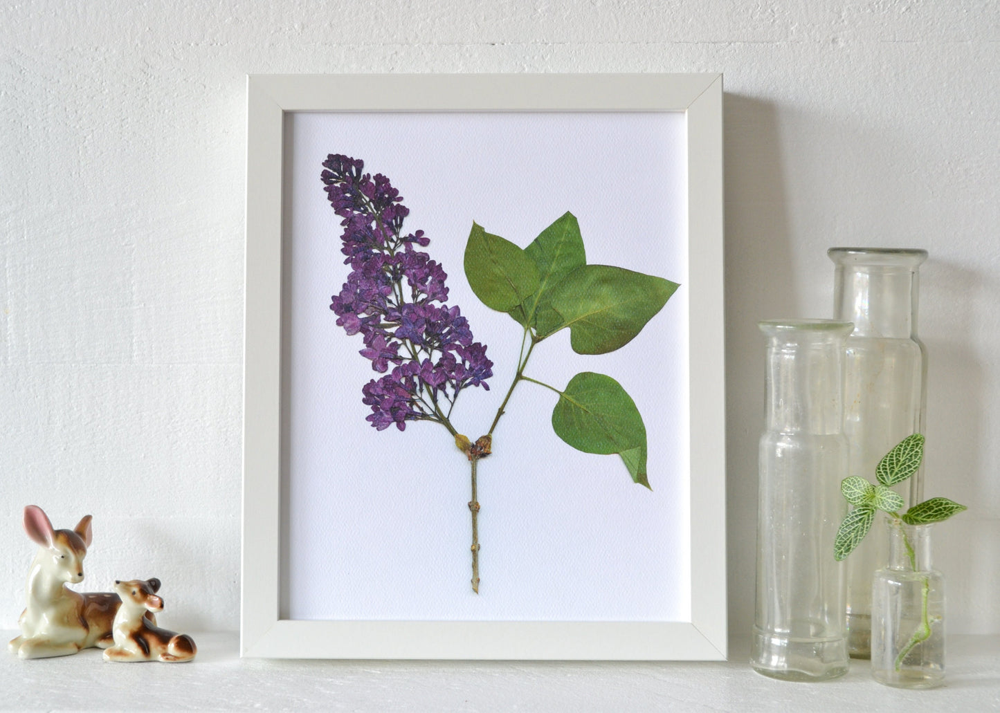 Pressed Purple Lilac Flower Print | 8x10